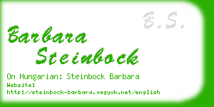 barbara steinbock business card